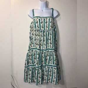 Sleeveless Floral Dress with Zipper